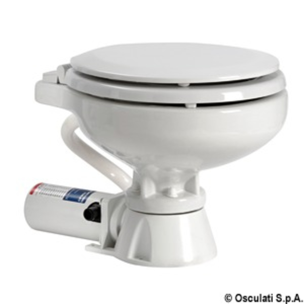 Osculati Electric Toilet Unit - Electric toilet unit space saver wooden seat 12 V