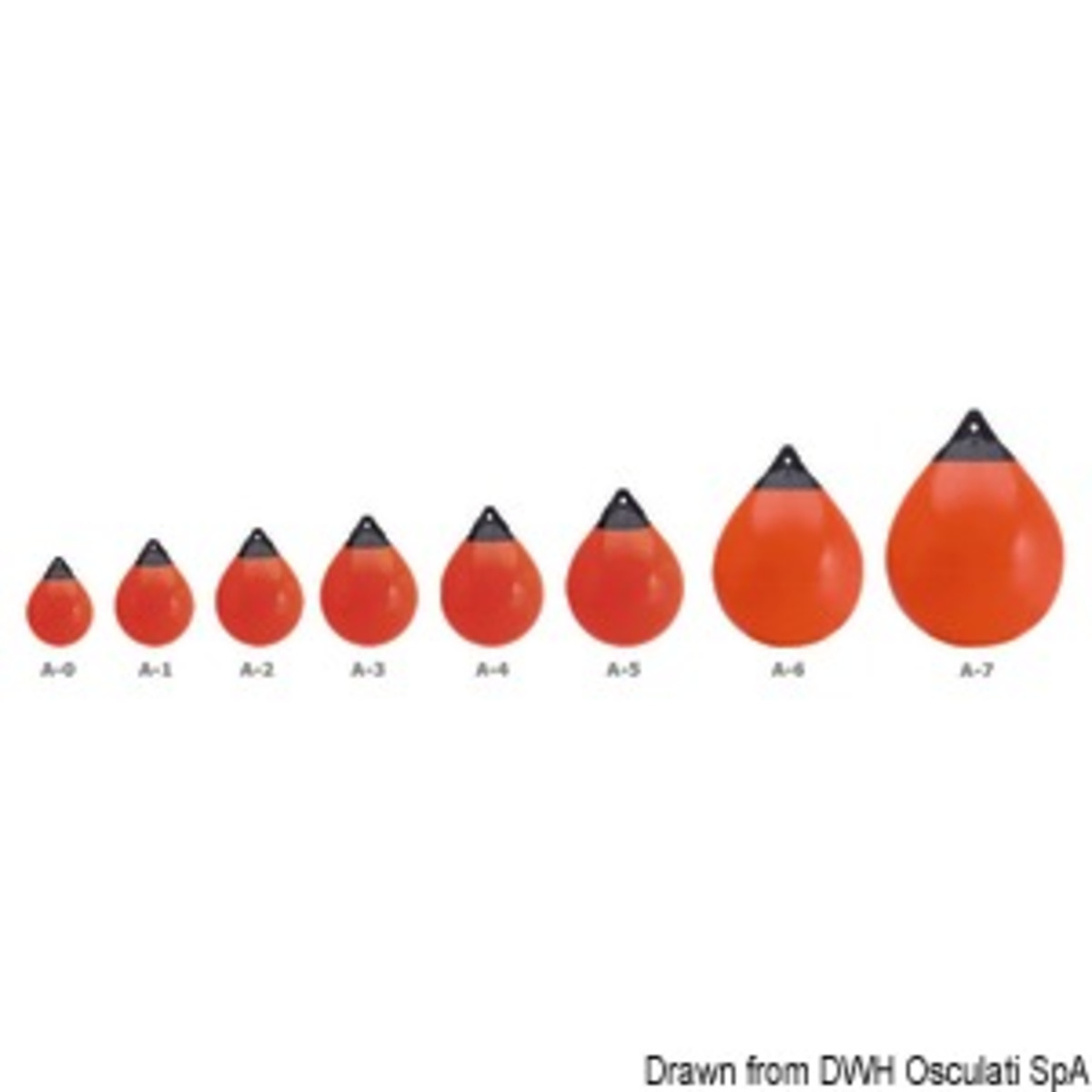 Polyform A Series Fender And Buoy - Polyform A6 fender and buoy red/blue head