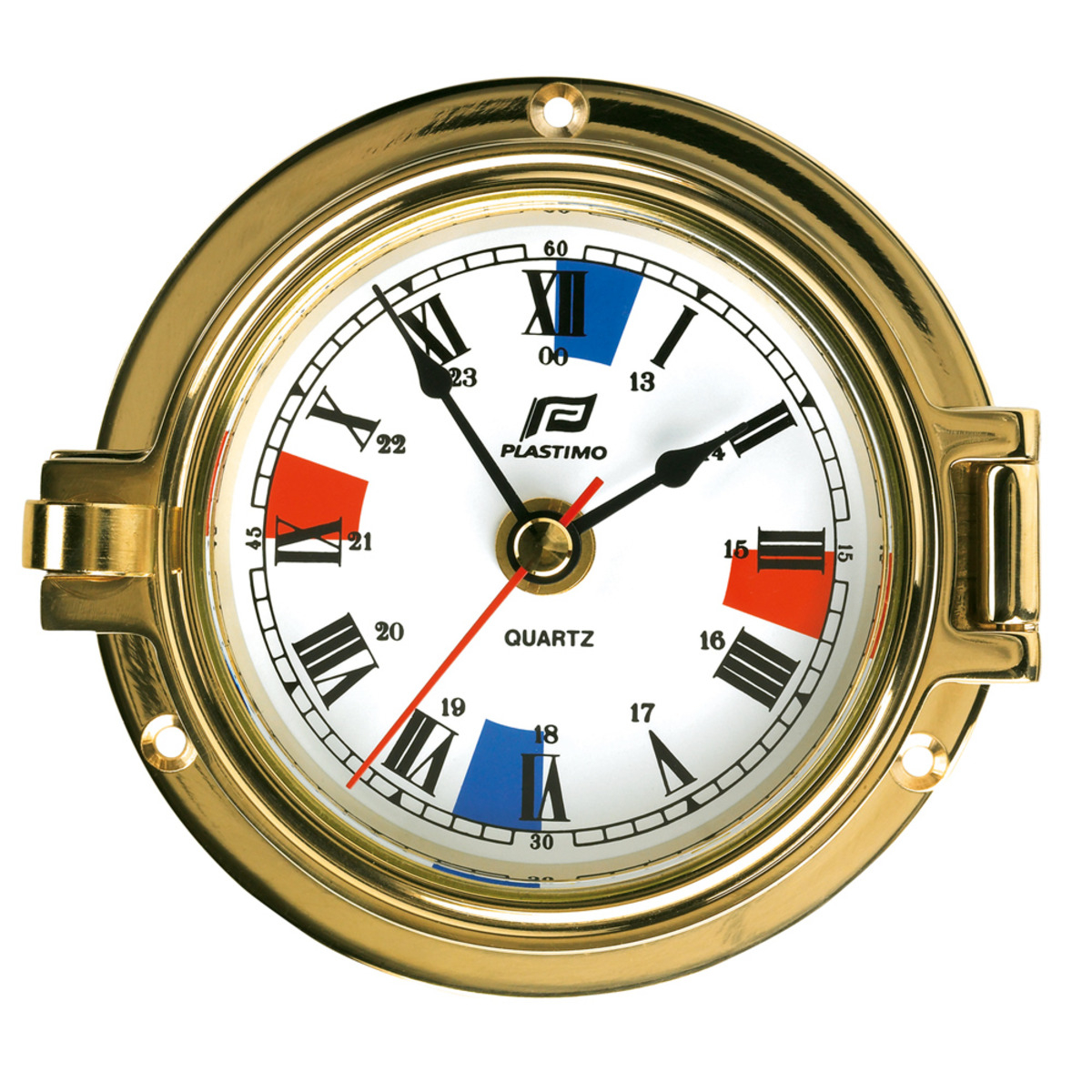 Plastimo Clock With Silence Zone Diam.  Mm.120 - POLISHED BRASS CLOCK