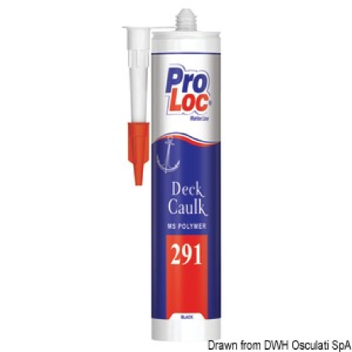 Scellant de calfeutrage pour lignes marines Proloc Mme Polimeri Proloc 291 - Mastic noir ProLoc 291 290 ml