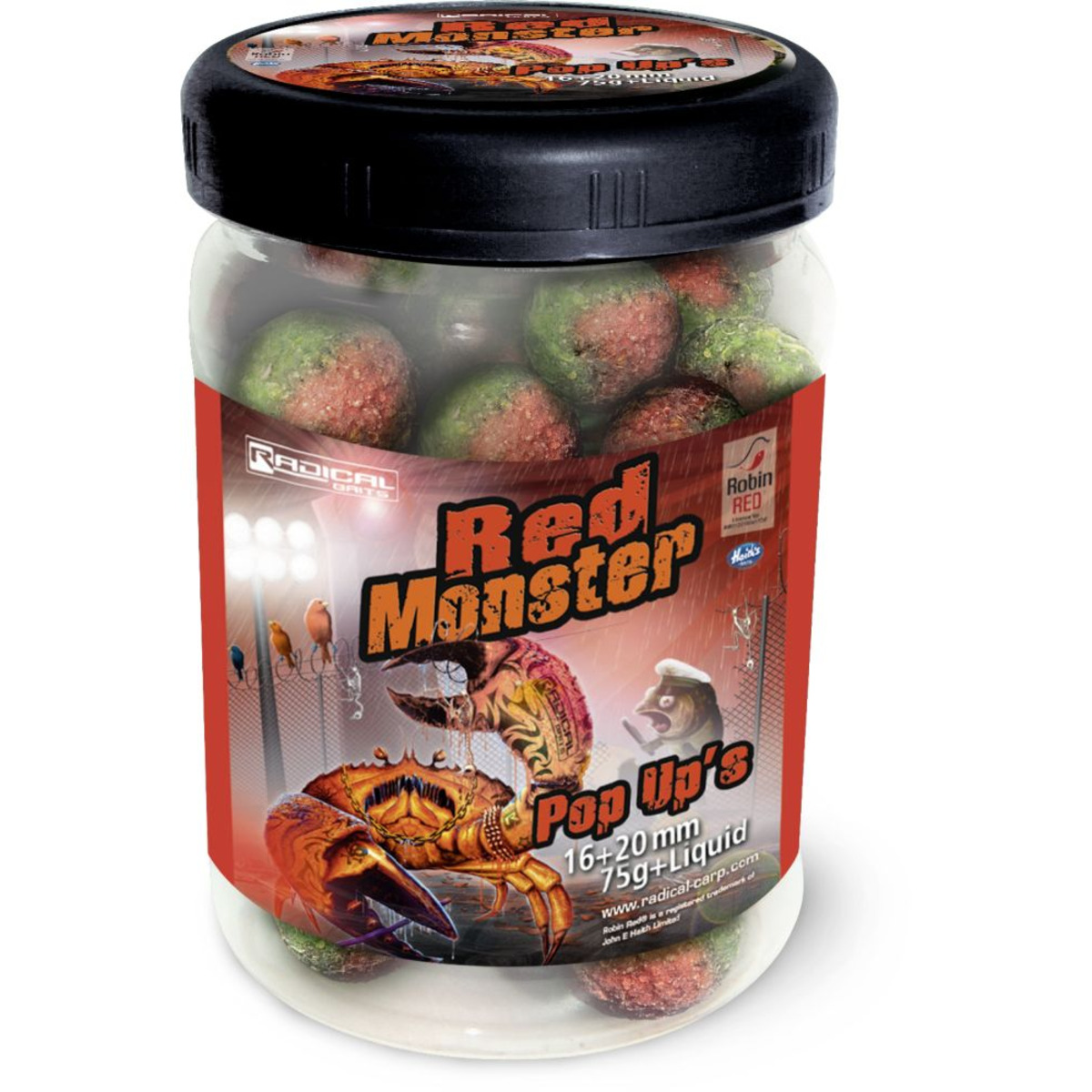 Radical Red Monster Pop Ups - mixed 16&20 mm