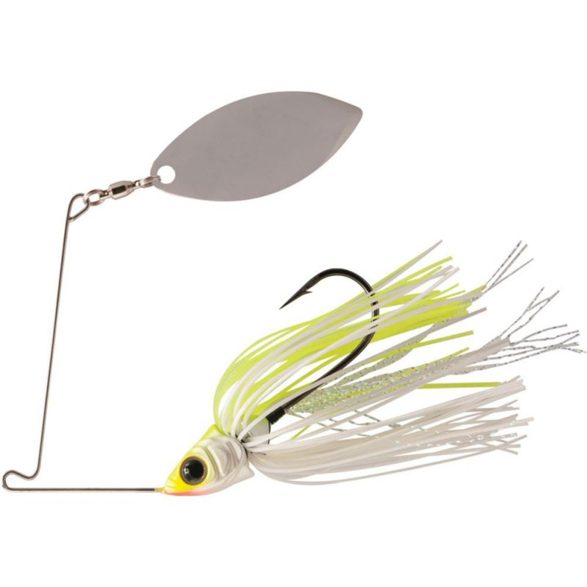 Rapture Sharp Spin Single Willow - 14.0 g - White Chartreuse