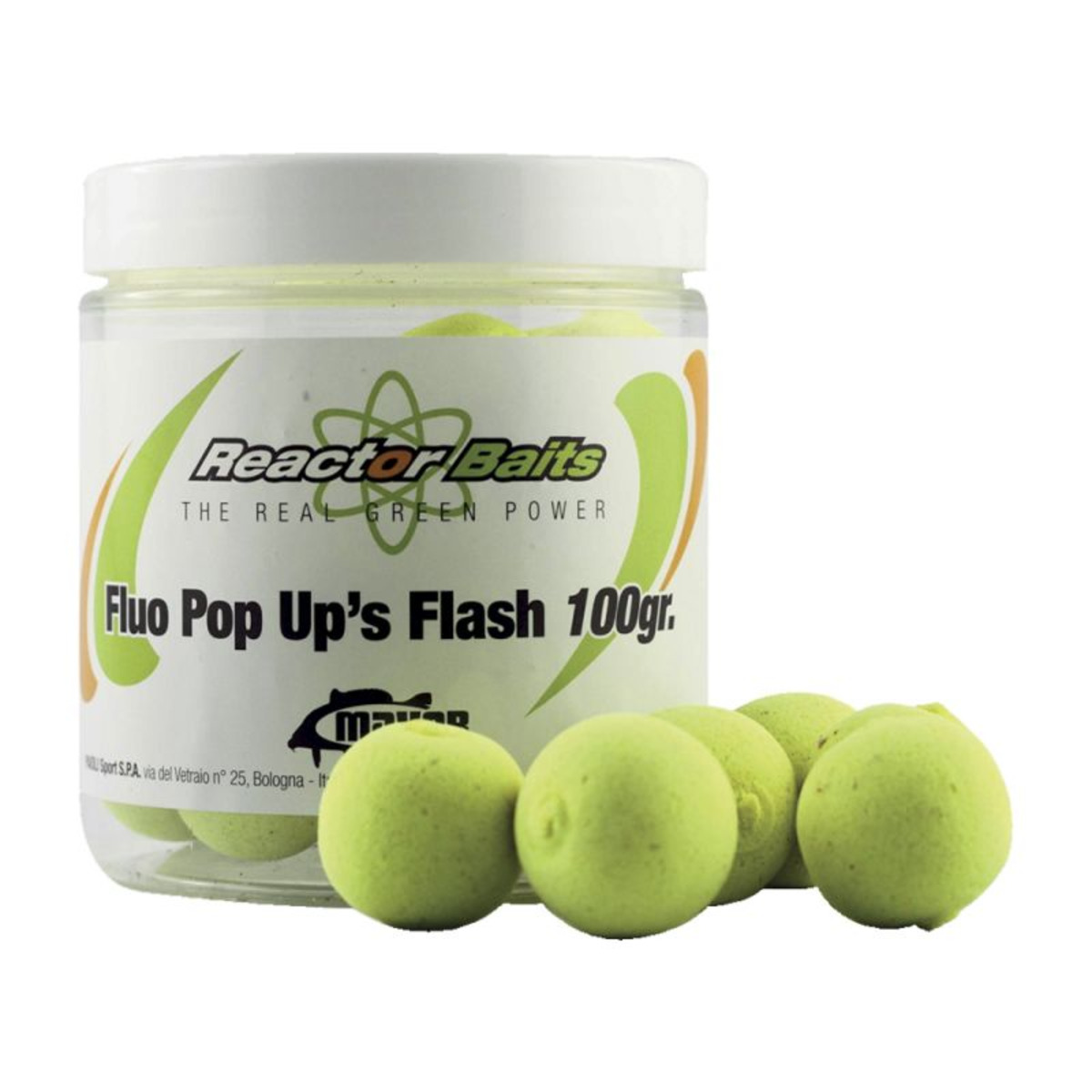 Reactor Baits Pop Up Flash Fluo Neutral Flavour - Yellow Fluo - 15 mm