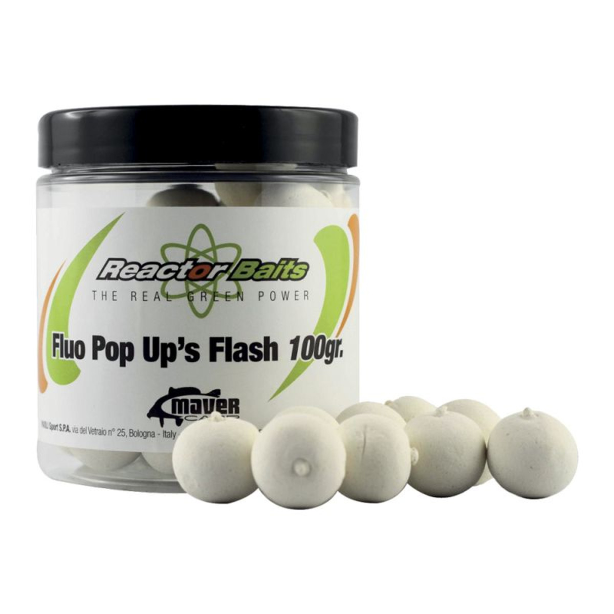 Reactor Baits Pop Up Flash Fluo Neutral Flavour - White Fluo - 15 mm
