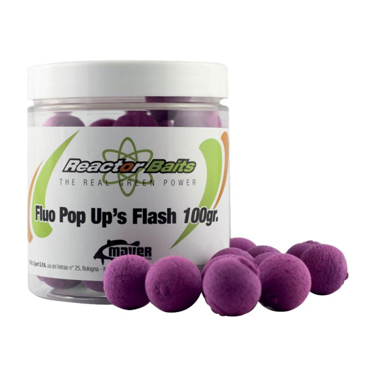 Reactor Baits Pop Up Flash Fluo Neutral Flavour - Violet Fluo - 15 mm