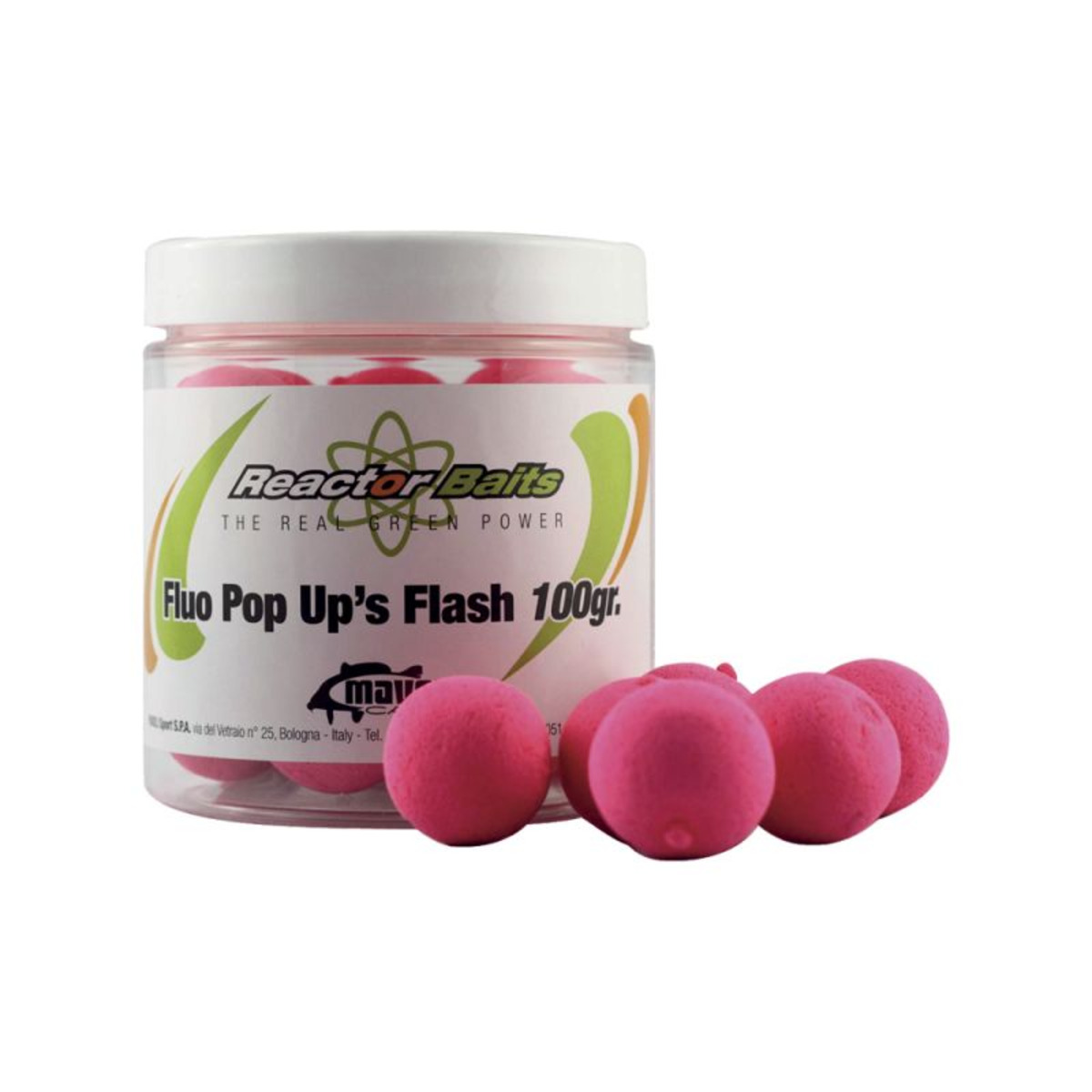 Reactor Baits Pop Up Flash Fluo Neutral Flavour - Pink Fluo - 15 mm