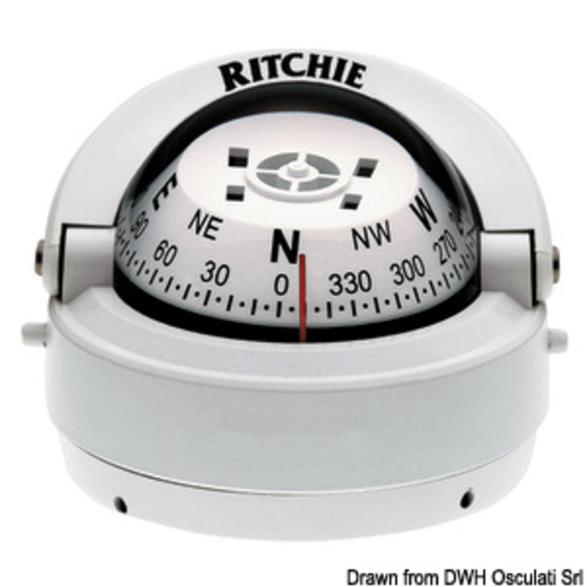 Compas de navigation Ritchie Ritchie Explorer 2 3/4 (70 mm) avec compensateurs et éclairage - Bussola Ritchie Explorer 2 pouces3/4 extérieur b/b