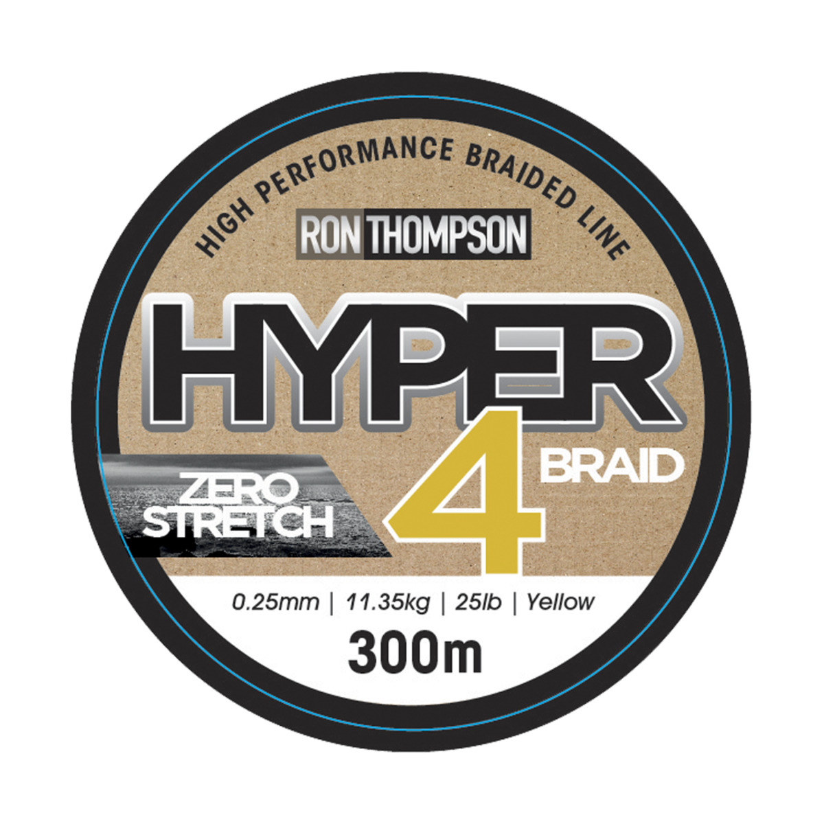 Ron Thompson Hyper 4-braid 300m - 0.38MM 22.7KG 50LBS YELLOW