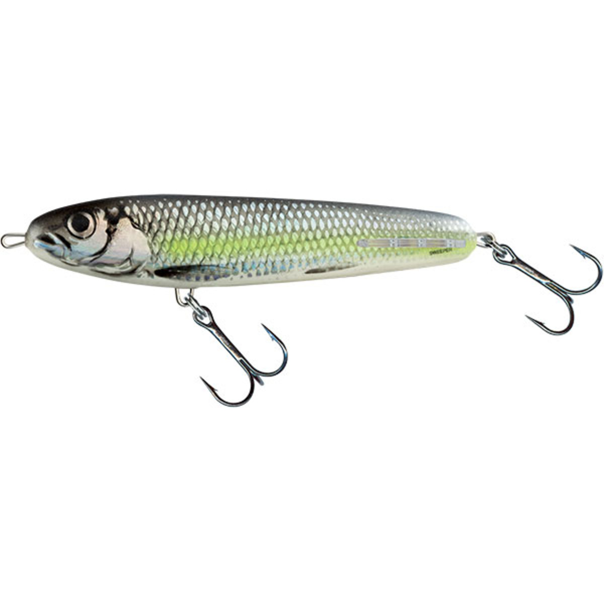 Salmo Sweeper Sinking - 10 Cm - Silver Chartreuse Shad