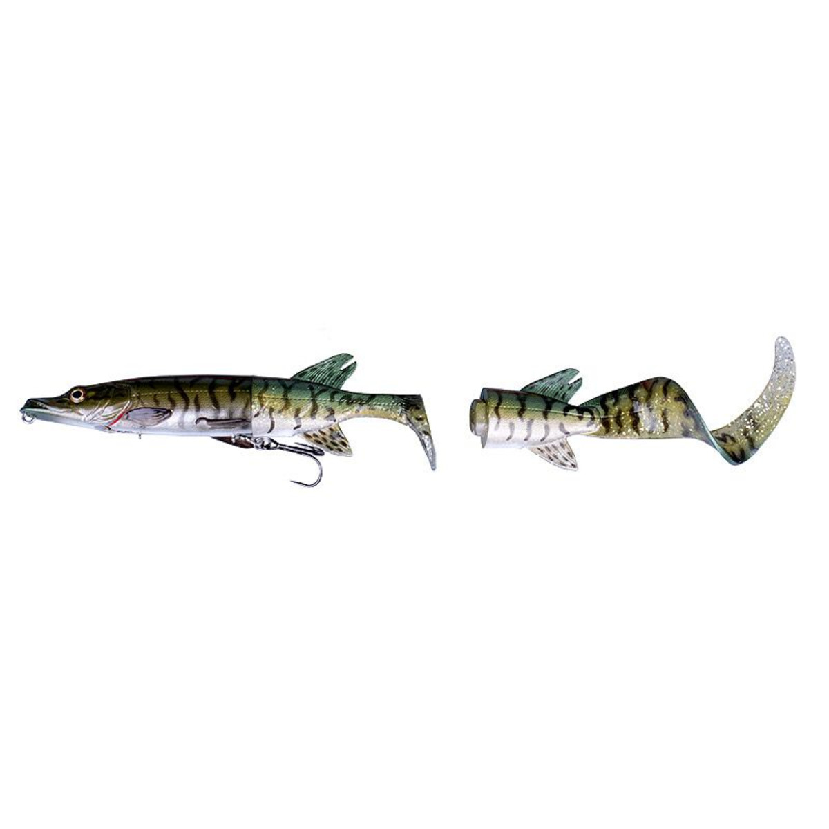 Savage Gear Lb 3d Hybrid Pike Spare Tail 25cm - GREEN SILVER PIKE