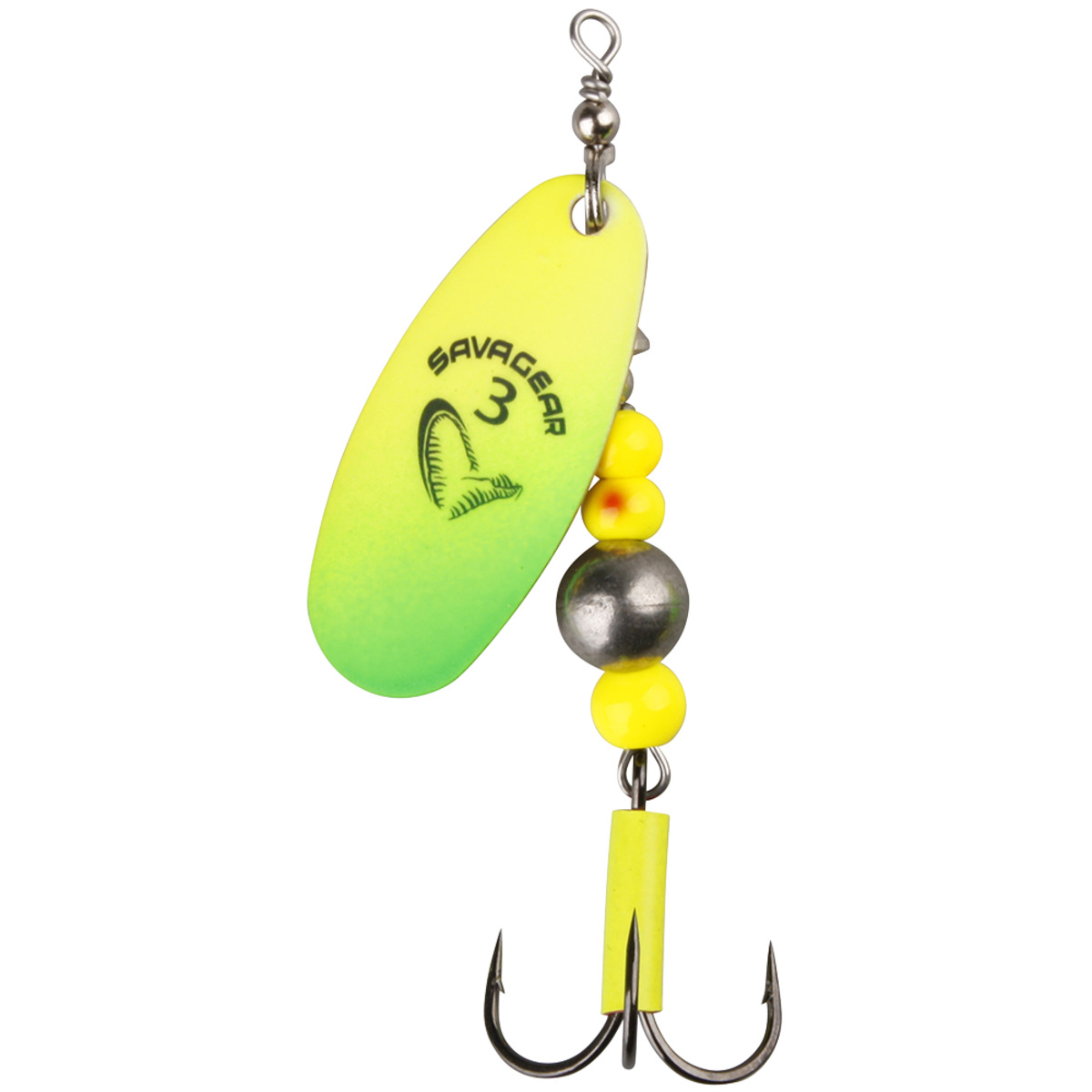 Savage Gear Caviar Spinner #3 9.5g Sinking - FLUO YELLOW/CHARTREUSE