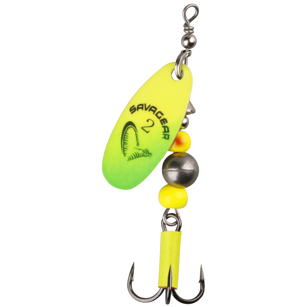 Savage Gear Caviar Spinner #2 6g Sinking - FLUO YELLOW/CHARTREUSE