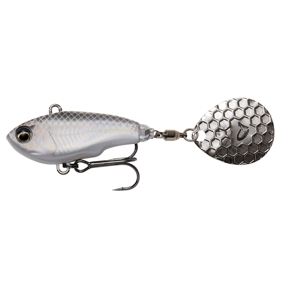 Savage Gear Fat Tail Spin 5.5cm 9g Sinking - WHITE SILVER
