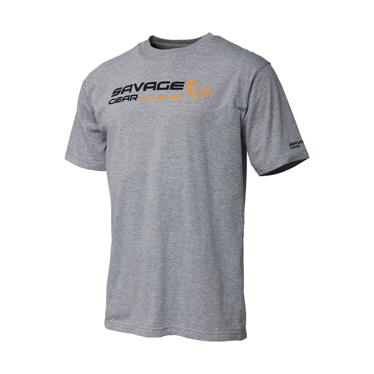 Savage Gear Signature Logo T-shirt - S GREY MELANGE