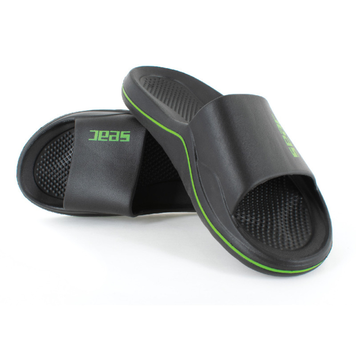 Seac Caya Black/blue Stripe Slipper - Nero-Lime 36