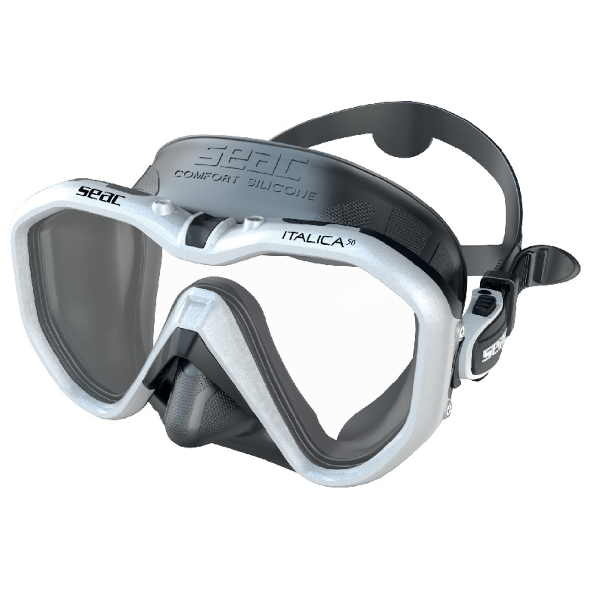 Seac Mask Italica 50 Asian Fit - S-Bl Bianco Metal