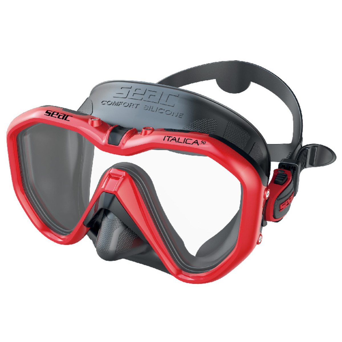 Seac Mask Italica 50 Asian Fit - S-Bl Rosso Metal