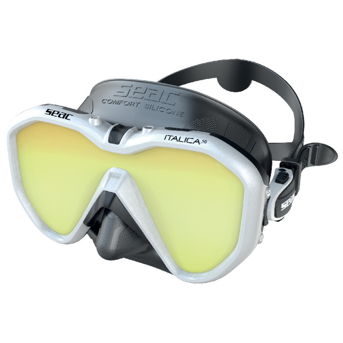 Seac Mask Italica 50 Asian Fit - S-Bl Ls Bianco Metal