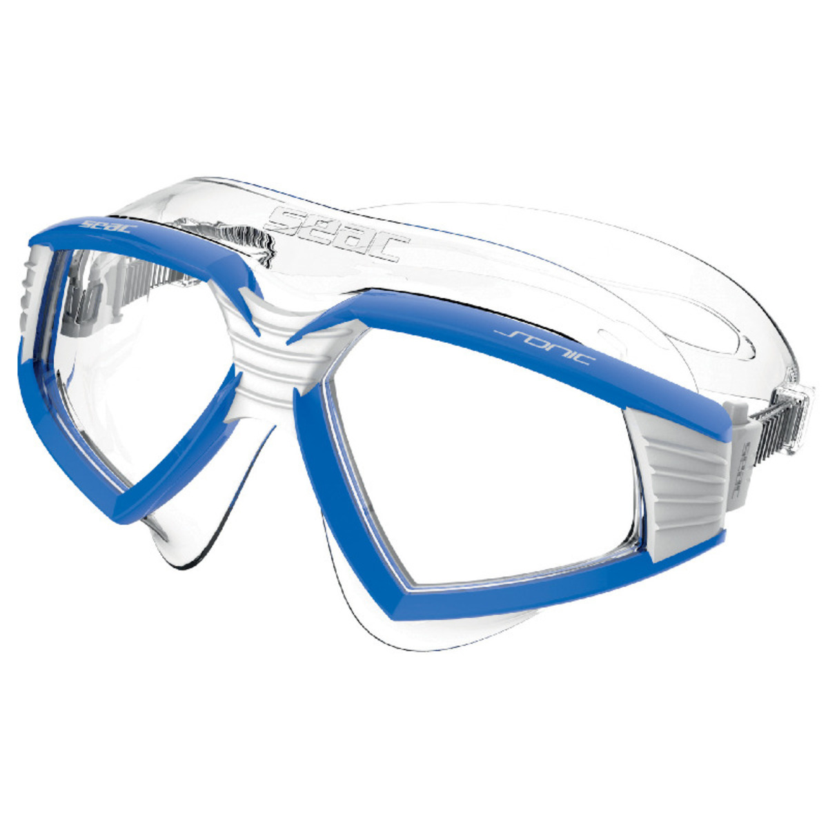 Seac Sonic Goggles - Bianco-Blu S-Kl