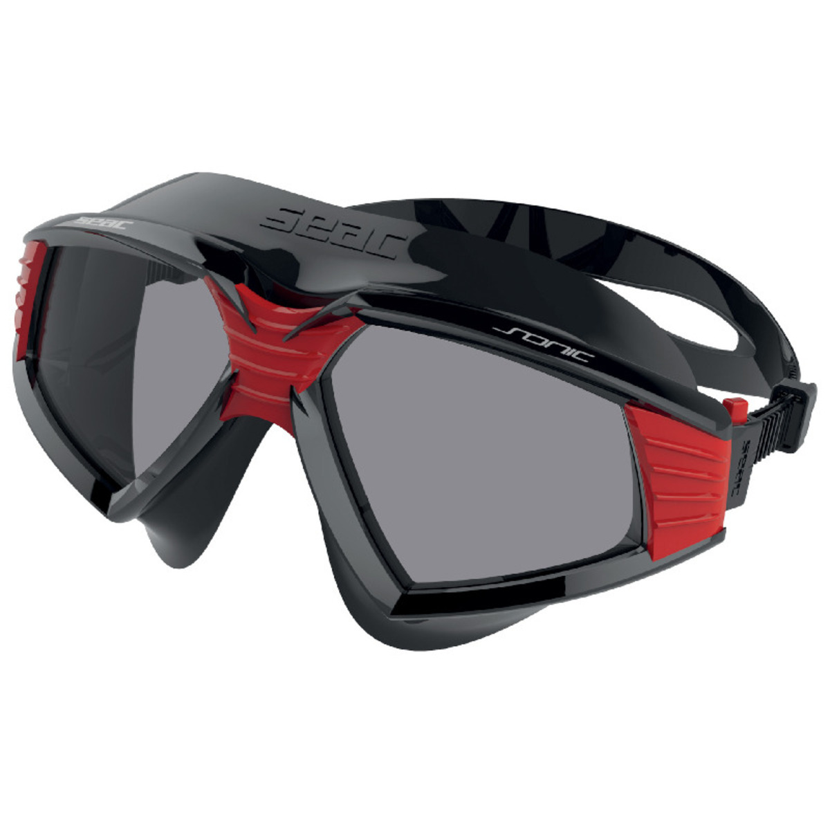 Seac Sonic Goggles - Nero-Rosso S-Kl