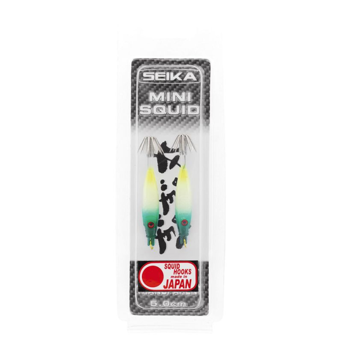 Seika Mini Squid Soft Trasparent - 50 mm - 38 - Vert-Blanc-Jaune         
