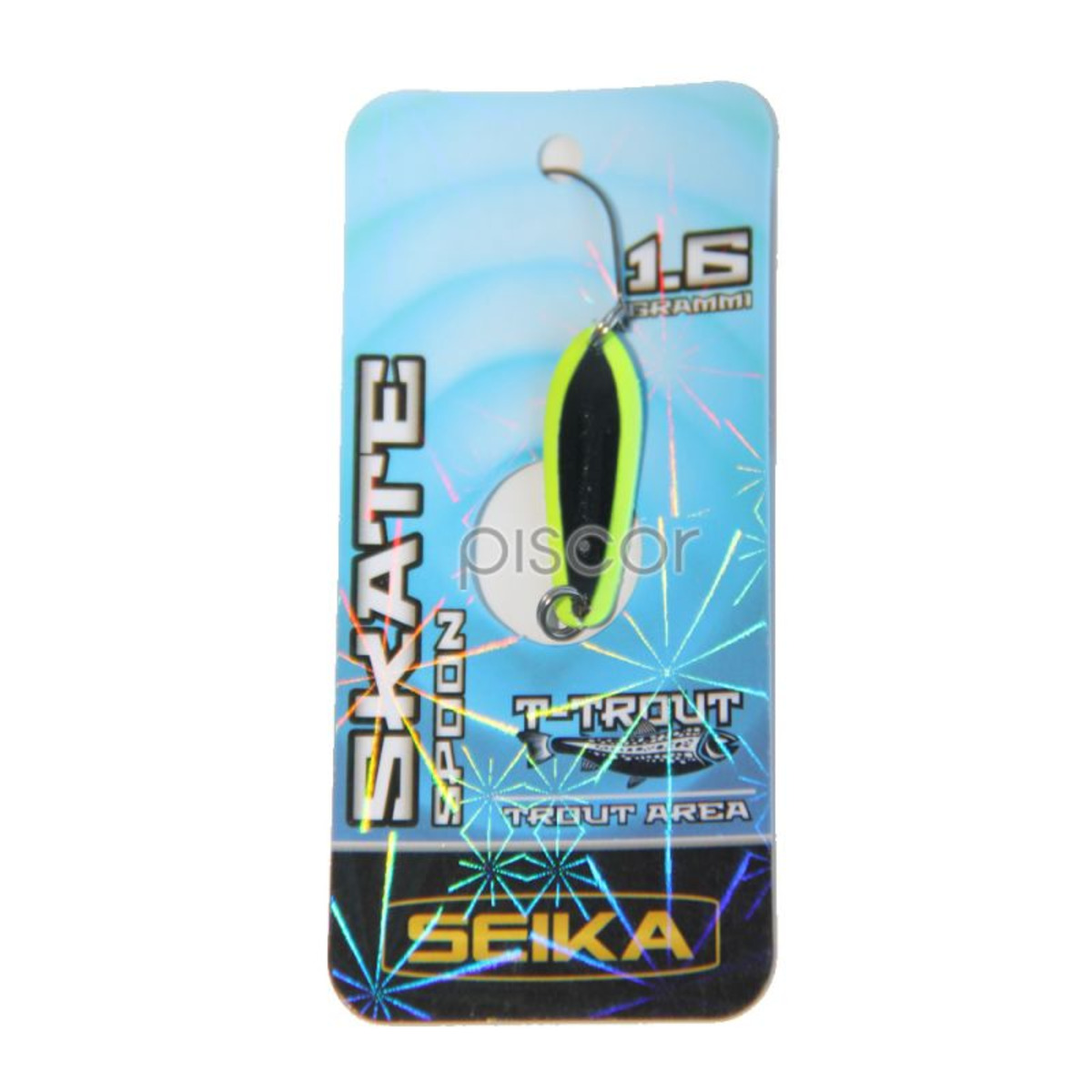 Seika Skate Spoon - 25 mm - 1.6 g - Glitter Black Fluo Yellow