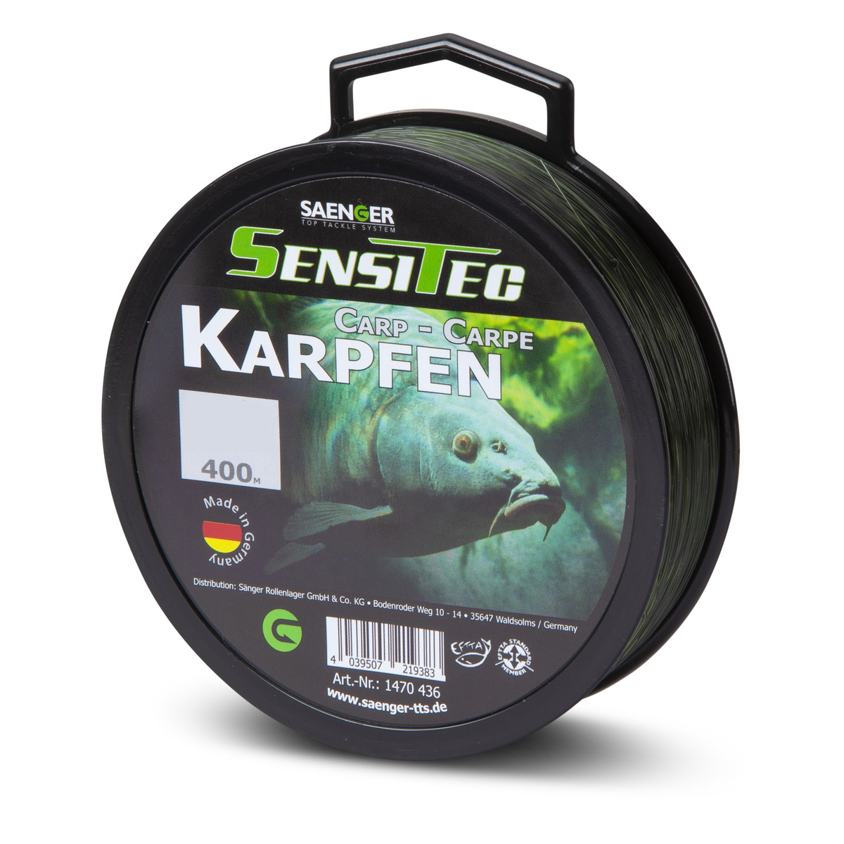 Sensitec Karpfen camou green 400 m - 0,25 mm