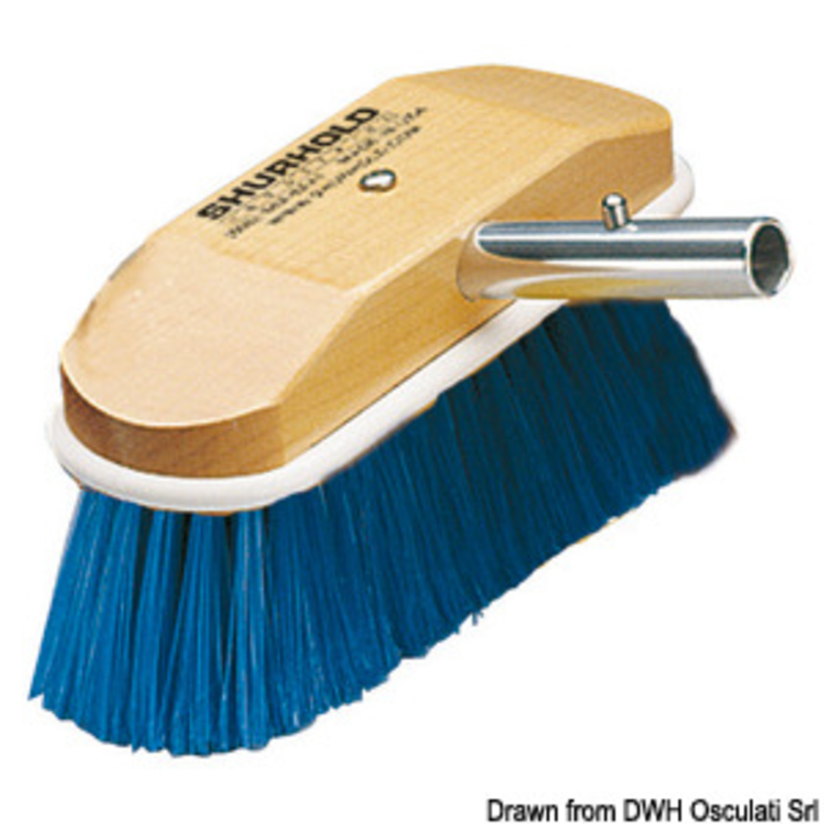 Shurhold Industries Brosse Shurhold pour applications difficiles - Vadrouille en fibre douce bleue de 8 pouces