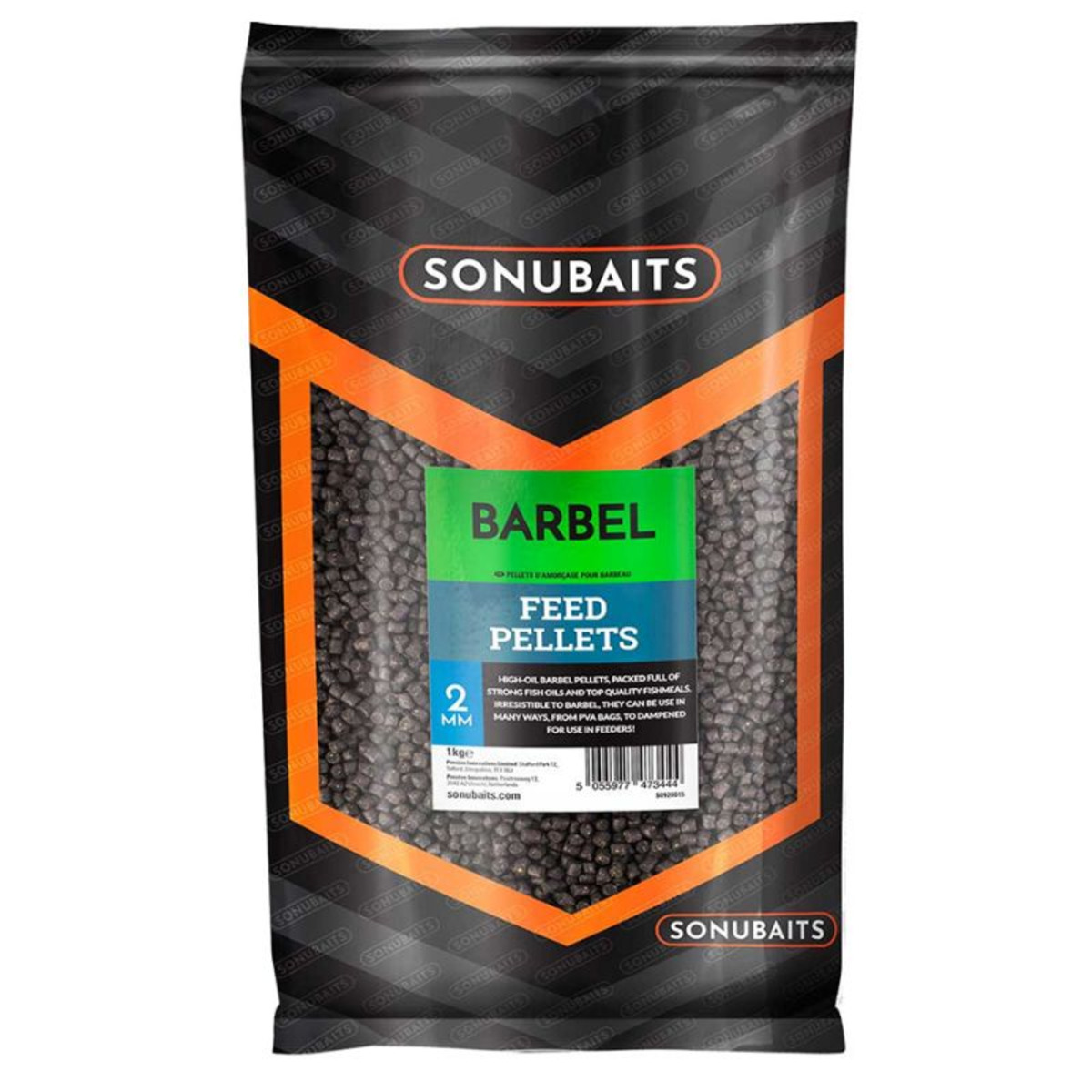 Sonubaits Barbel Feed Pellets - 2 mm - 1 kg
