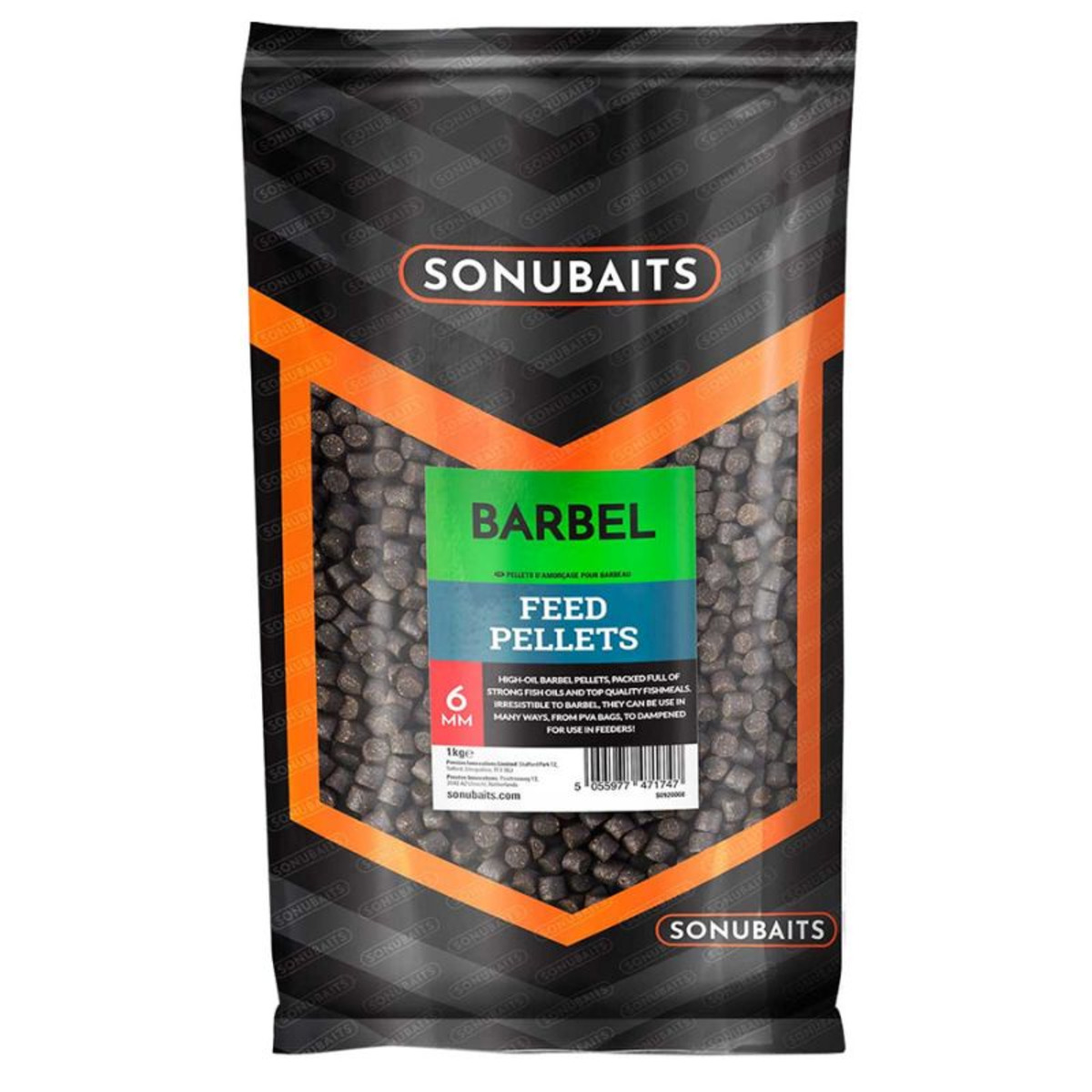 Sonubaits Barbel Feed Pellets - 6 mm - 1 kg