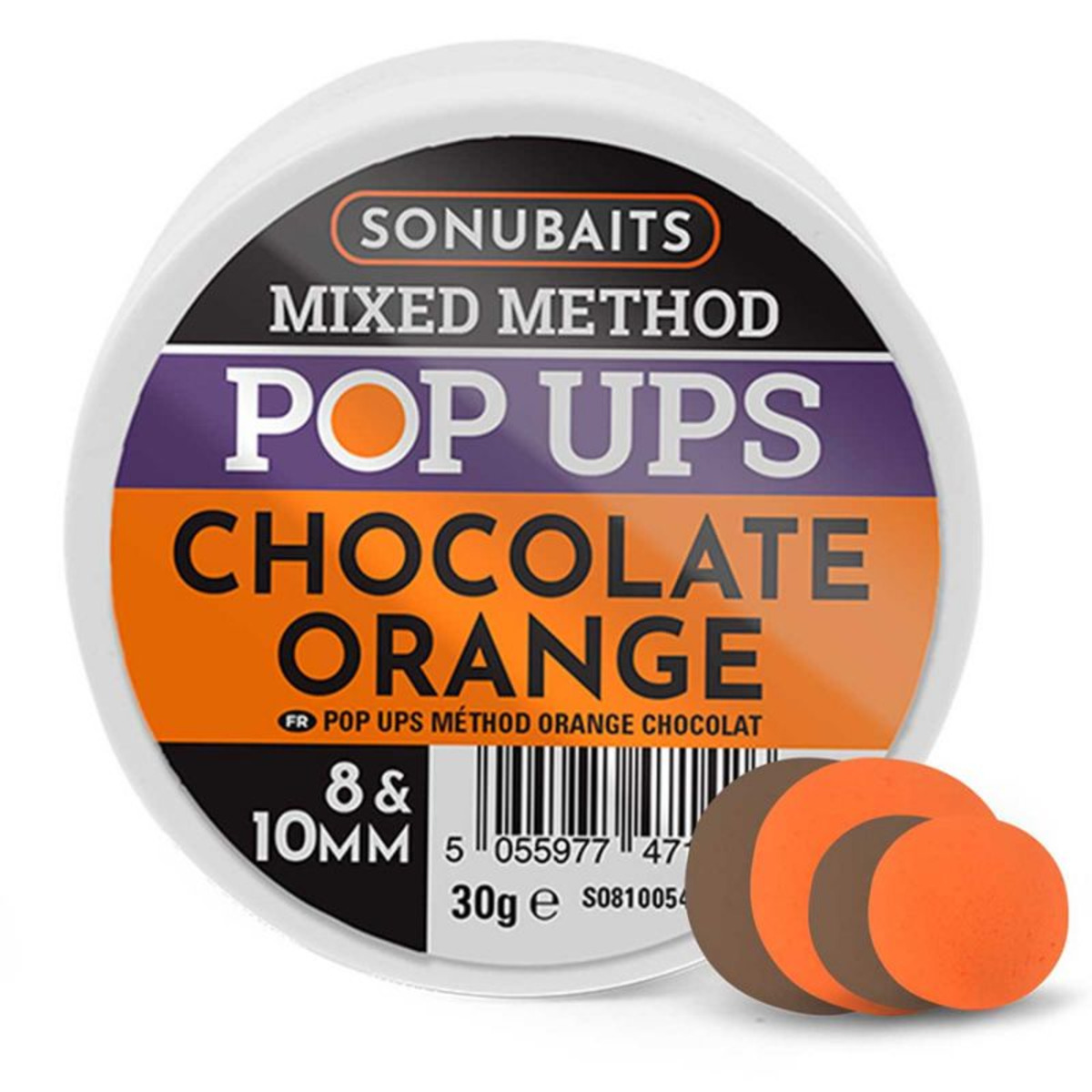 Sonubaits Mixed Method Pop Ups - 8 - 10 mm -  Cioccolato - Arancia         