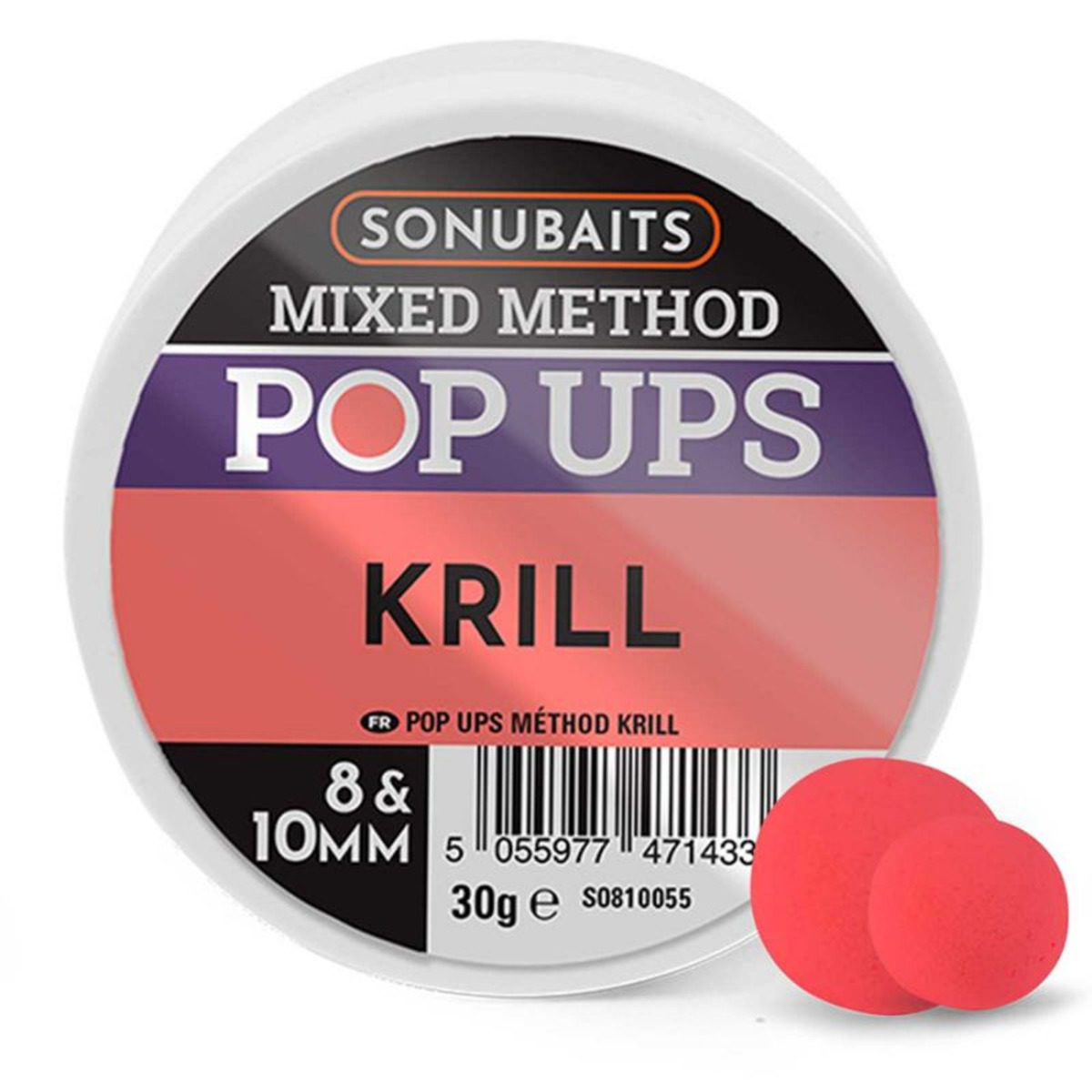Sonubaits Mixed Method Pop Ups - 8 - 10 mm - Krill