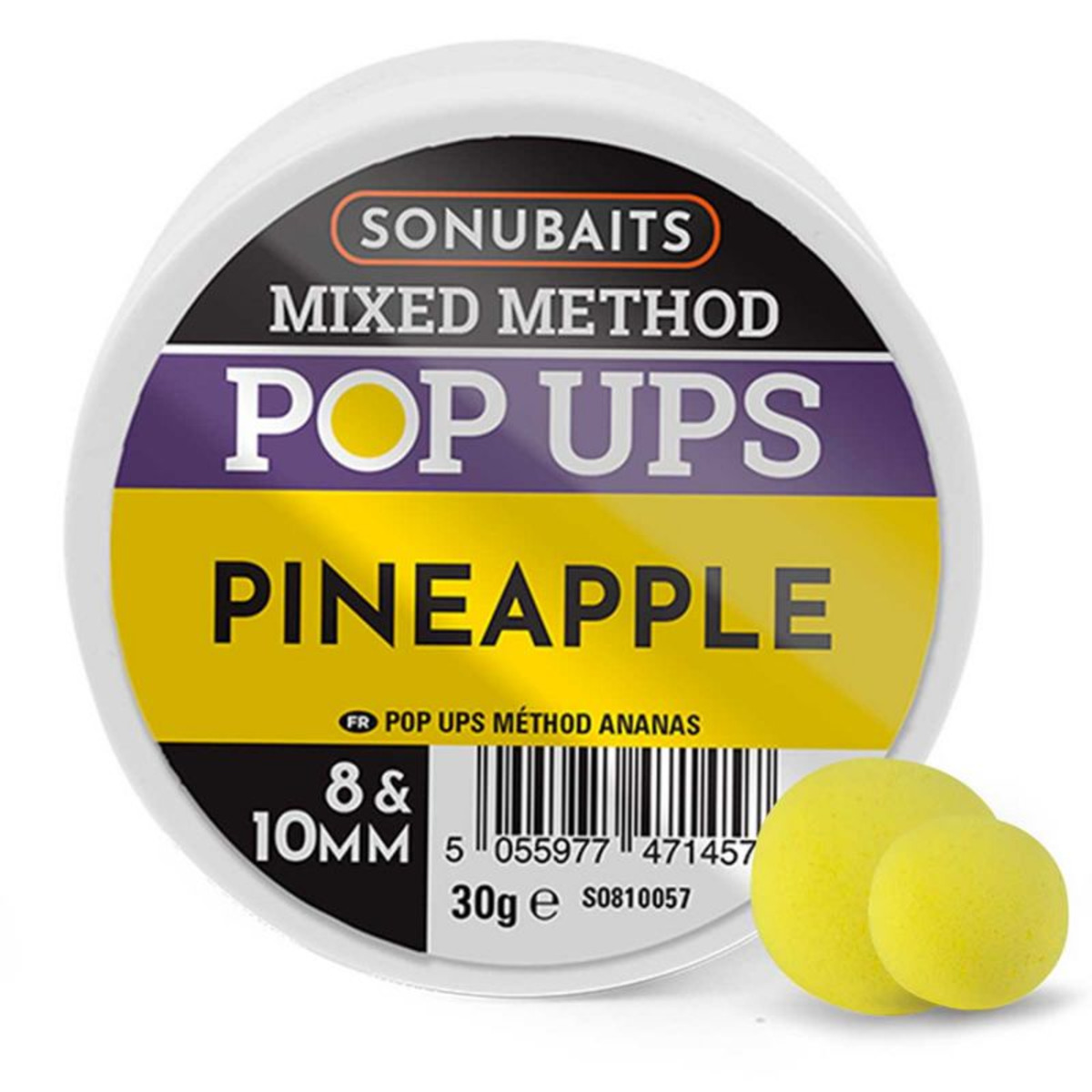 Sonubaits Mixed Method Pop Ups - 8 - 10 mm -  Pineapple         