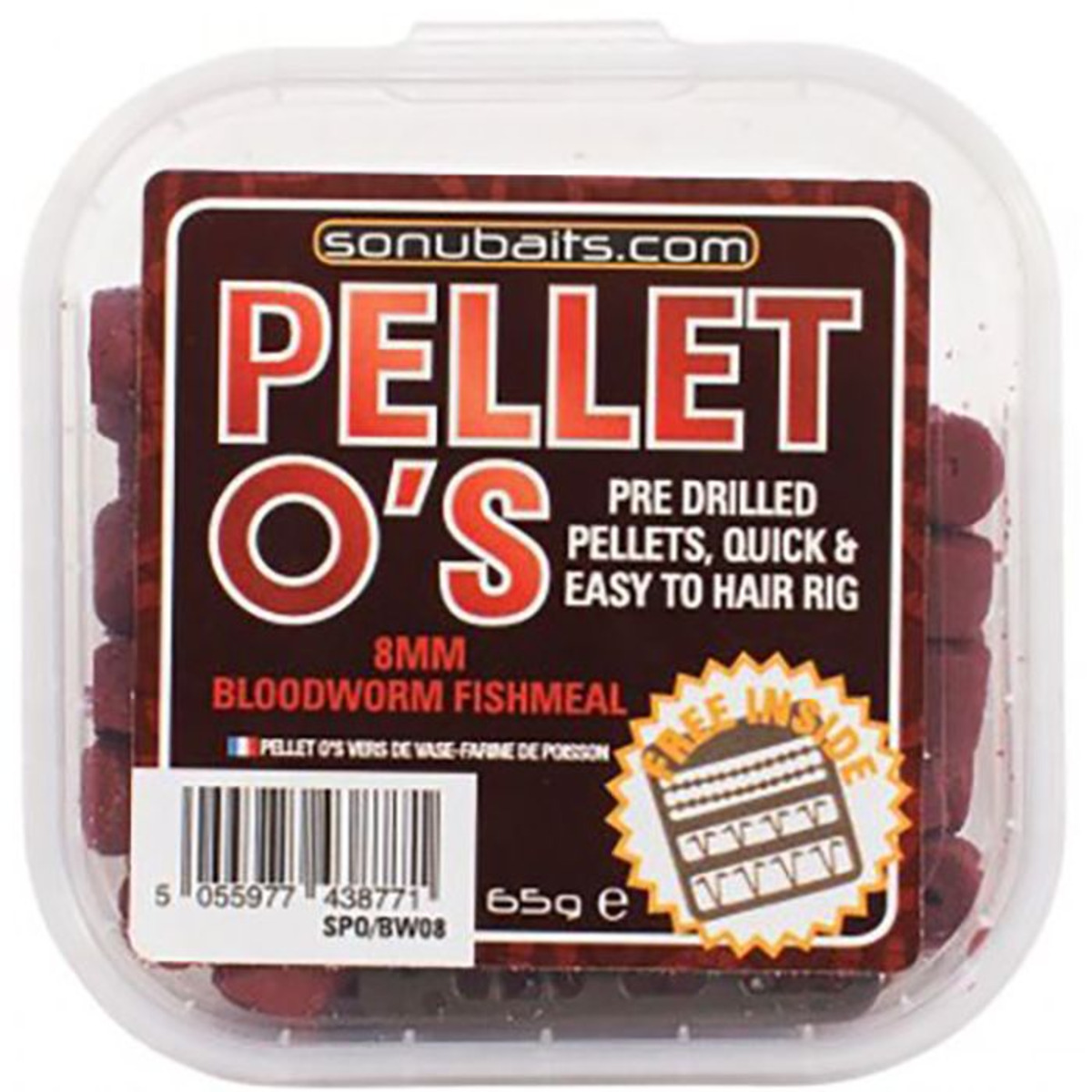 Sonubaits Pellet O´s - Bloodworm Fishmeal - 8 mm - 65 g