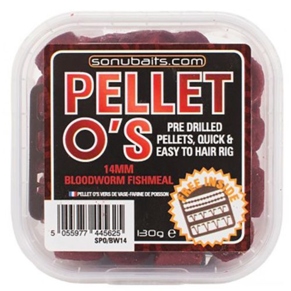 Sonubaits Pellet O´s - Bloodworm Fishmeal - 14 mm - 130 g