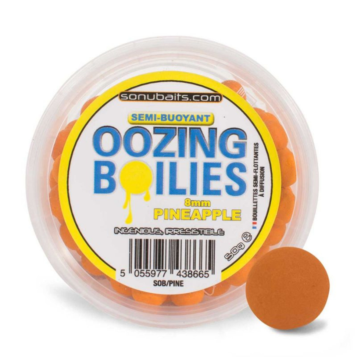 Sonubaits Semi-Buoyant Oozing Boilies - 8 mm - Ananas         