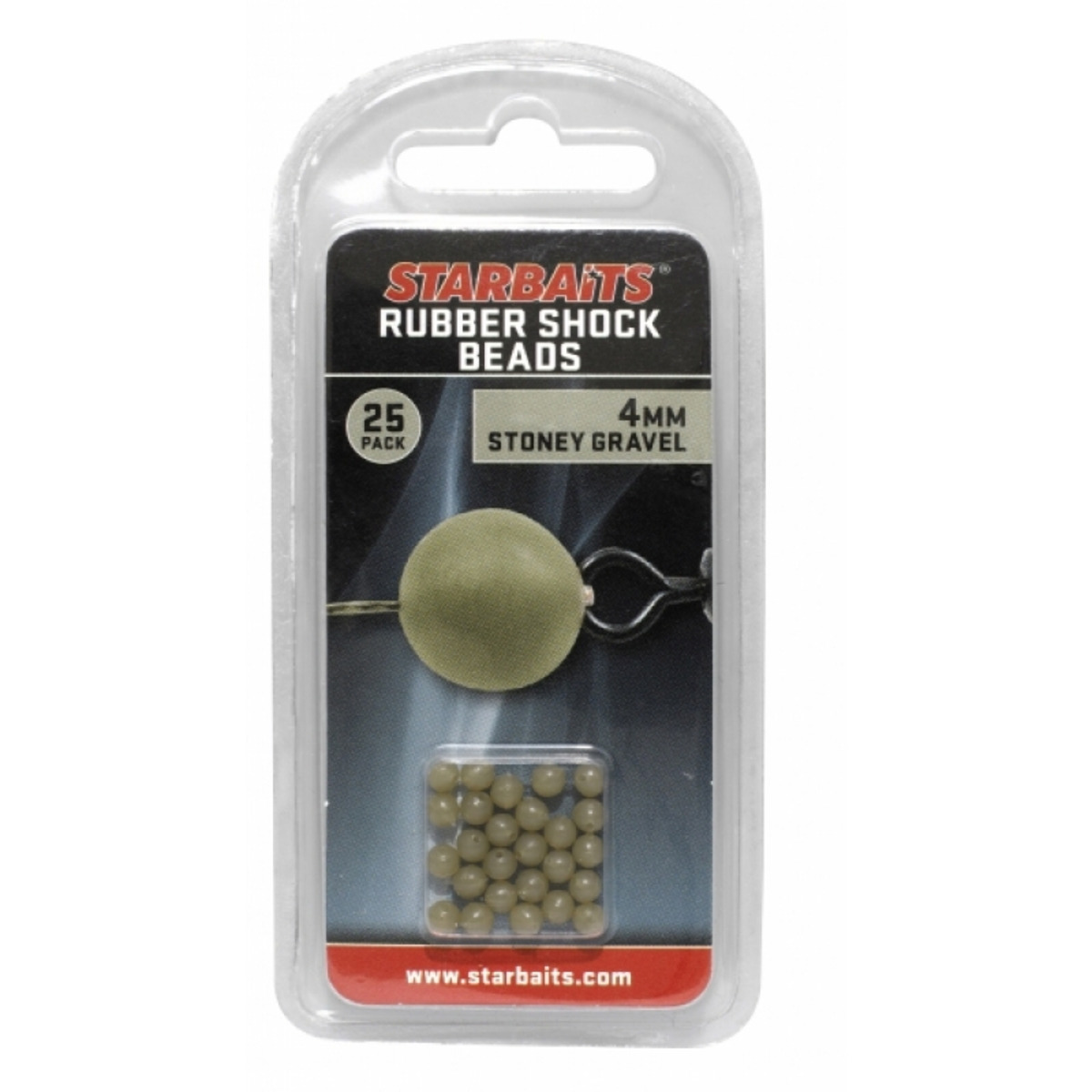 Starbaits Rubber Schock Beads 4mm - STONEY GRAVEL