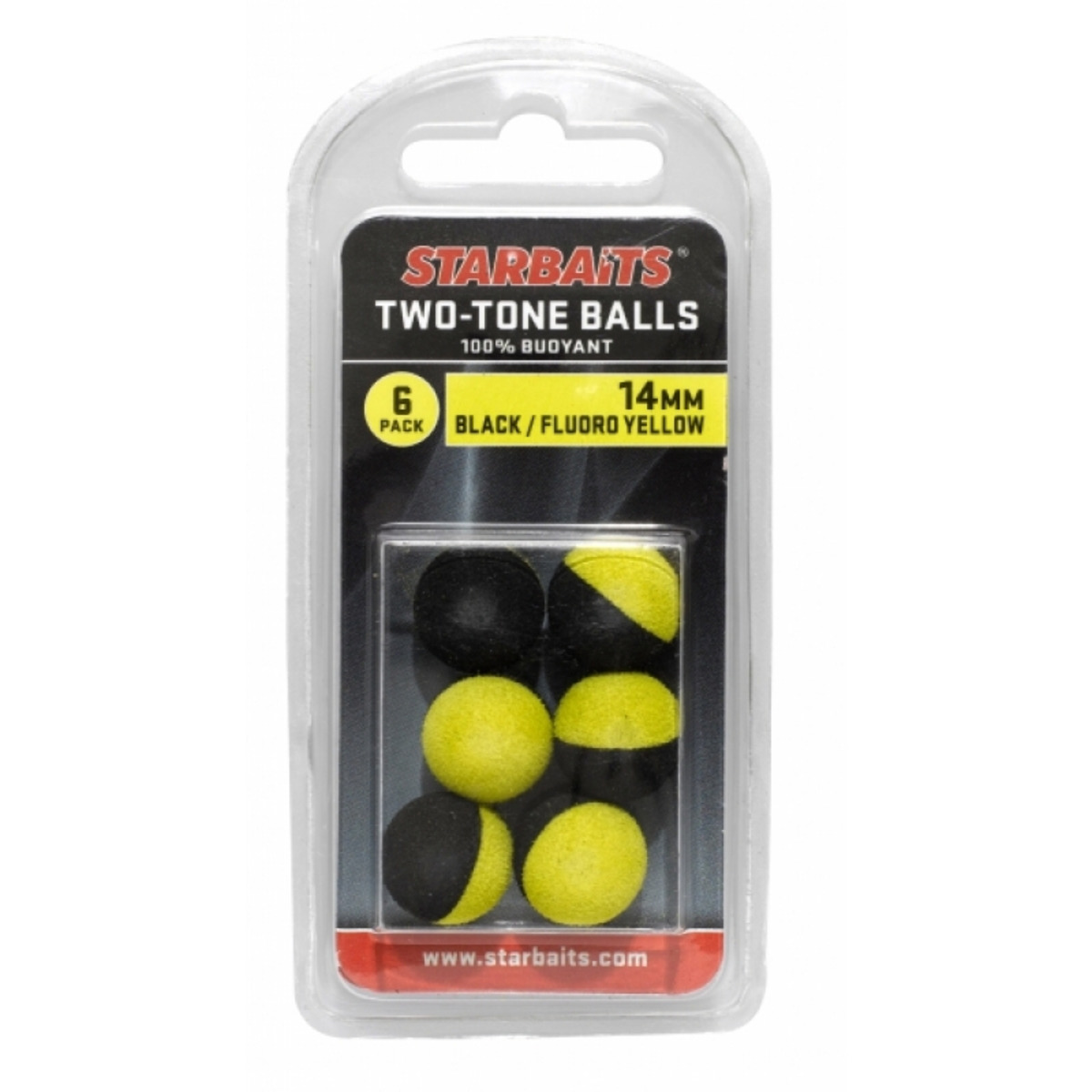 Starbaits Two Tones Balls 14mm - Black-Yellow