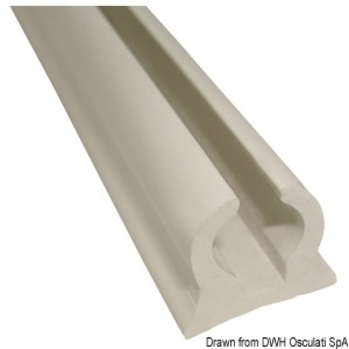 Canal Tessilmare pour la fixation d'auvents, marquises et coussins - Caniveau PVC blanc pour marquise 4 m