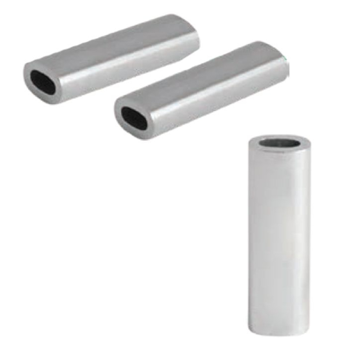 Trabucco Oval Aluminium Crimps -  Diametro Interno 1.0 - 2.0 mm - Lunghezza 10.00 mm - Filo 0.60 - 0.90 mm     