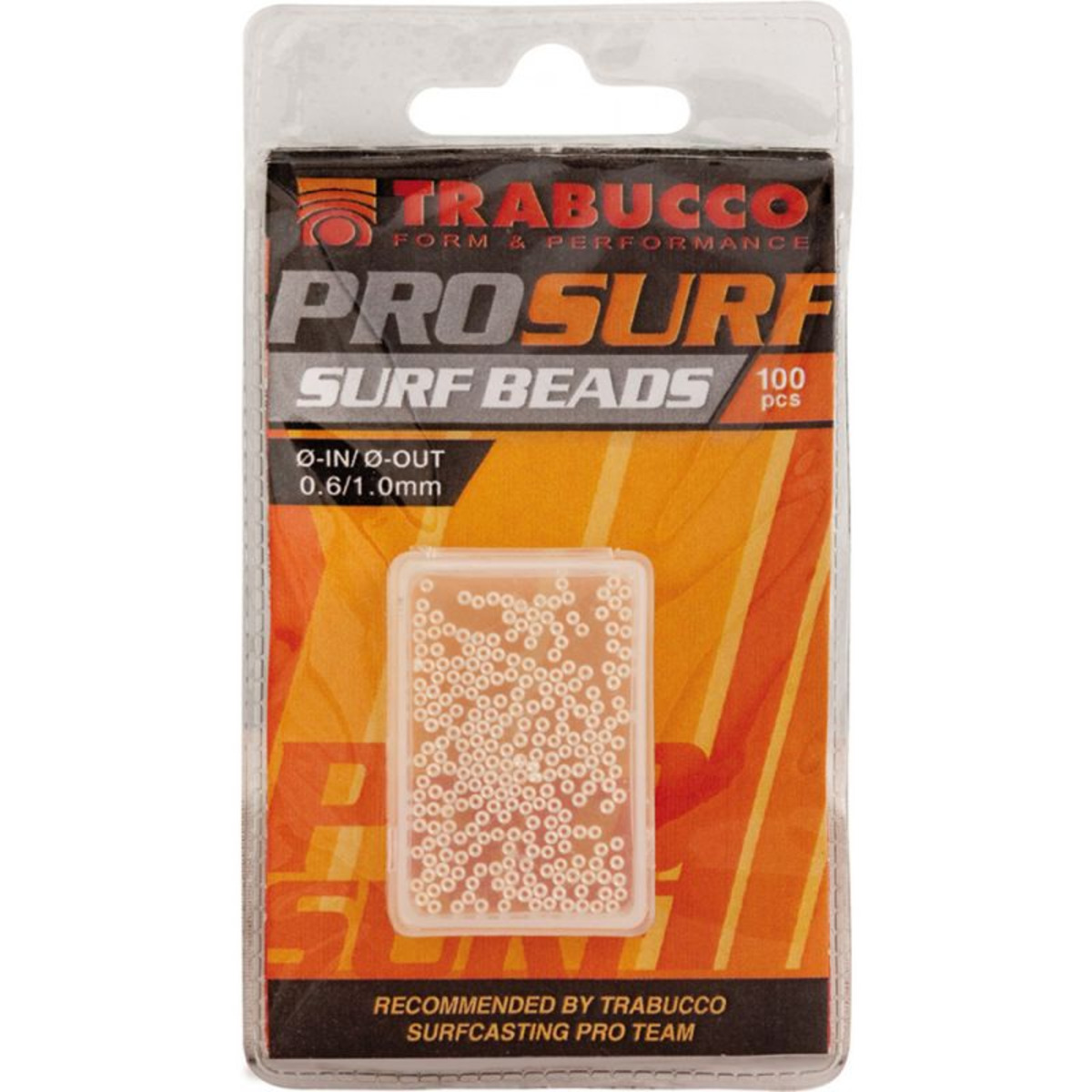 Trabucco Pro Surf Beads - White -  Internal diameter 0.6 mm -  External diameter 1.0 mm       