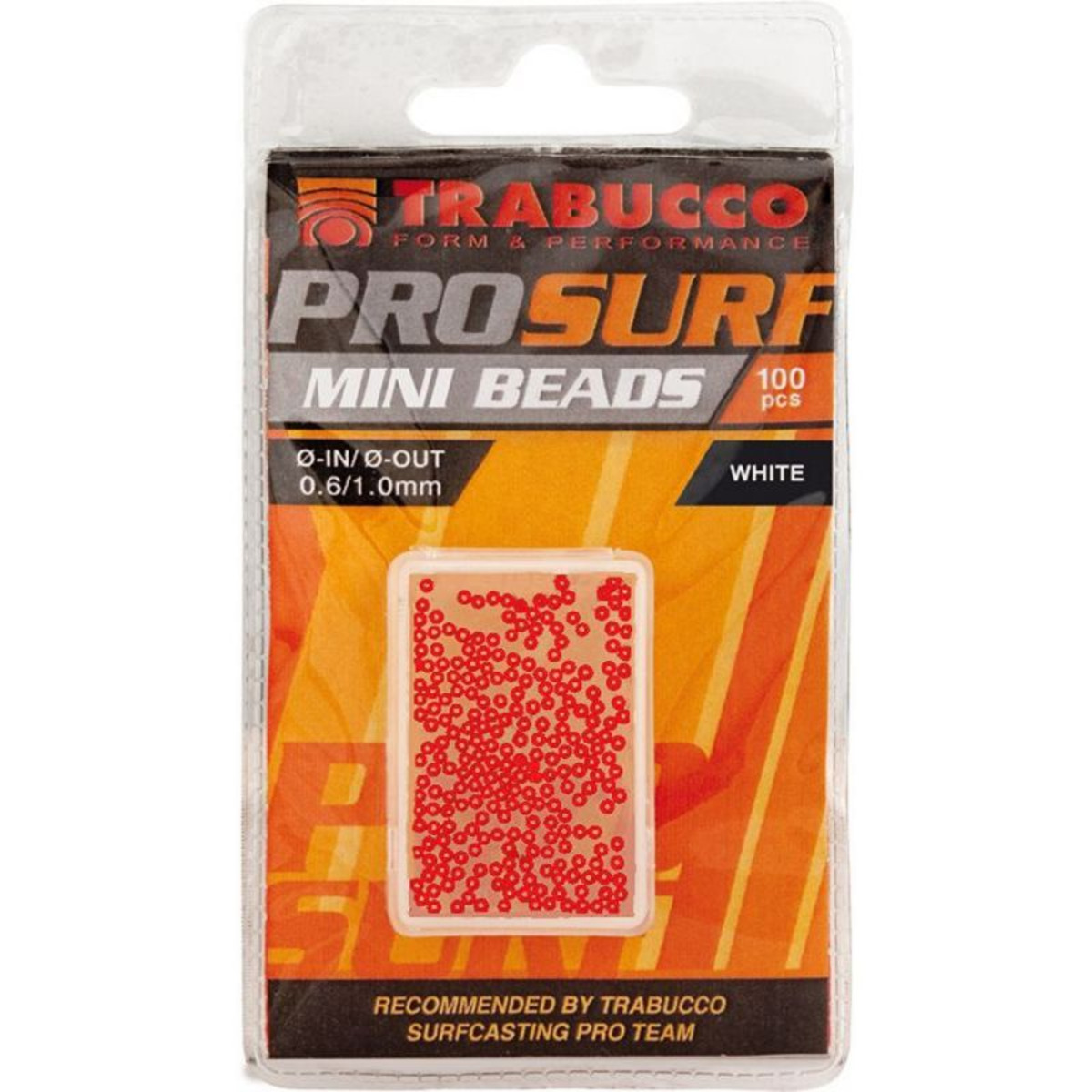Trabucco Pro Surf Beads - Red - Internal diameter 0.9 mm -  External diameter 2.0 mm       