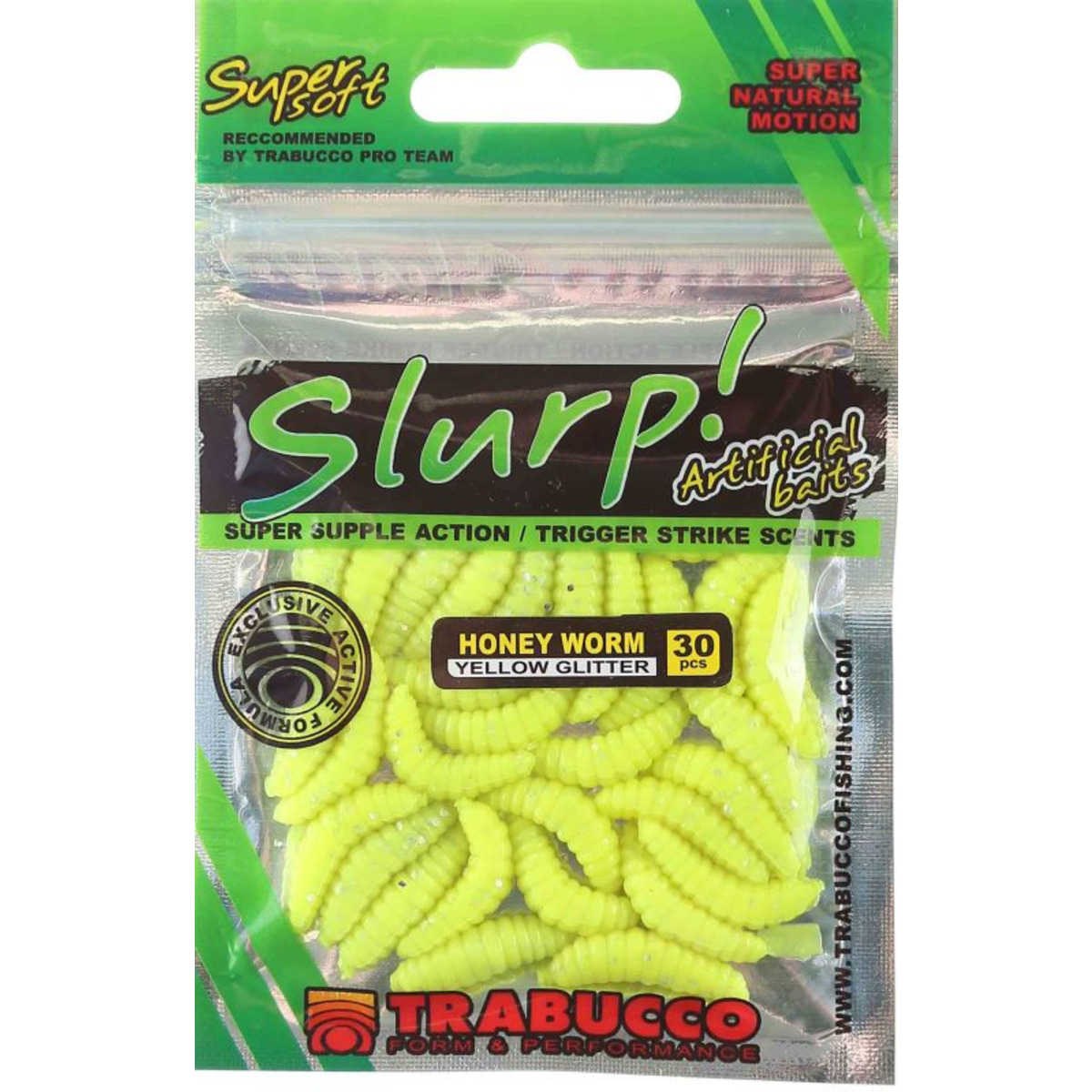 Trabucco Slurp! Honey Worm - Yellow Glitter - Regular
