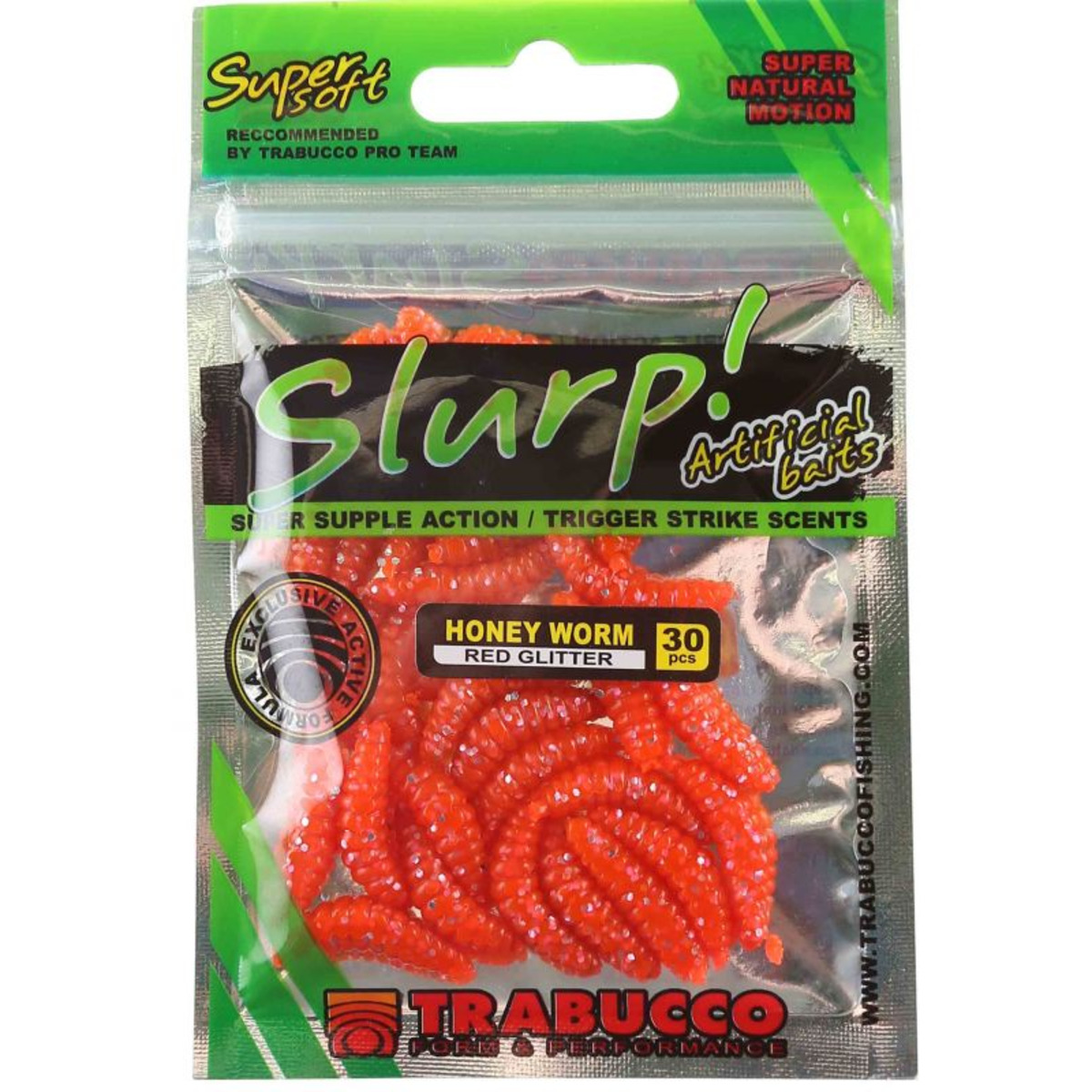Trabucco Slurp! Honey Worm - Red Glitter - Regular