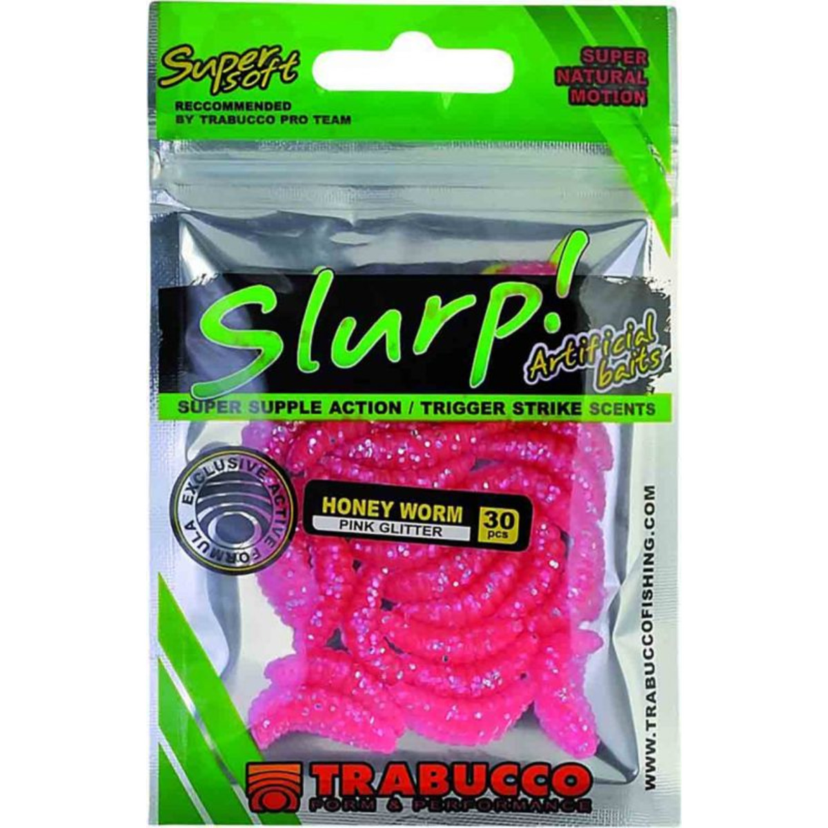 Trabucco Slurp! Honey Worm - Pink Glitter - Regular