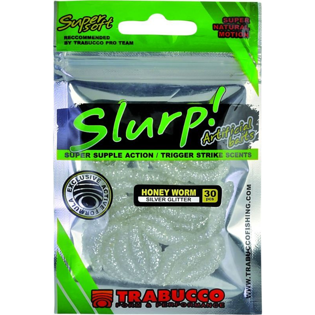 Trabucco Slurp! Honey Worm - Silver Glitter - Regular