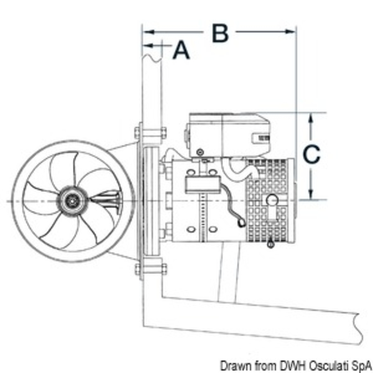 Tunnel Lewmar pour propulseur arrière - Ensemble propulseur d'étrave Lewmar 6 kW - 12V