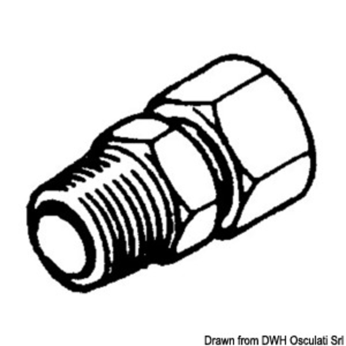 Ultraflex Fittings For Hydraulic Steering Systems - Straight fitting 3/8inch  for Ultraflex pompes