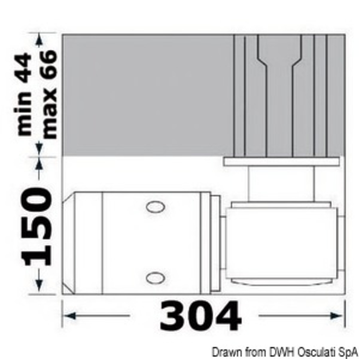 Lewmar Cpx2 Low/High Winde (700W) - Außengerät für Lewmar CPX2/3 hoch