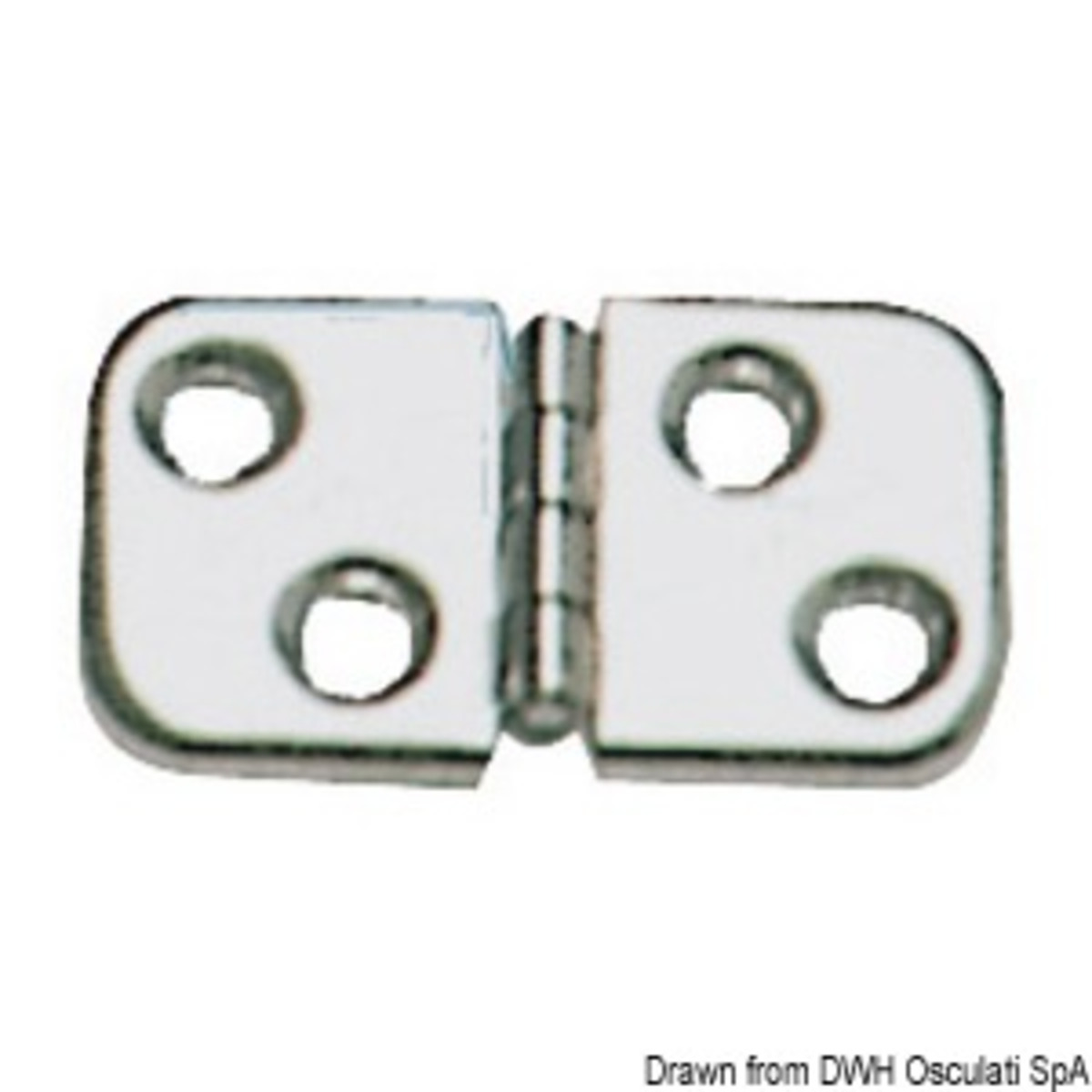 Viadana 1.2-mm Hinges - Mirror polished SS hinge 60x32 mm